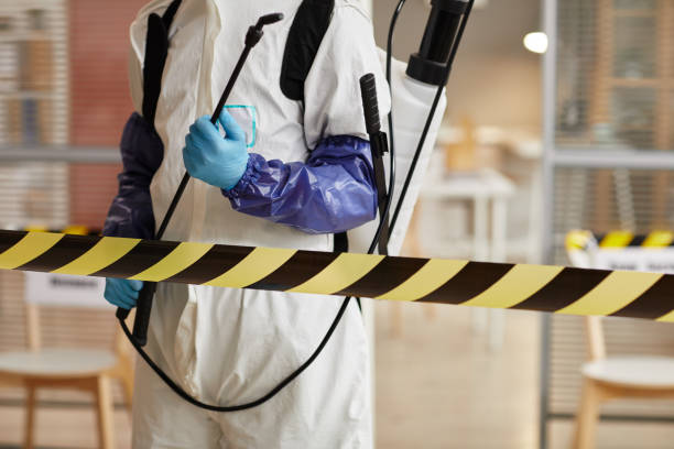 Professional Biohazard Cleanup technician working in Hyde Park, MA